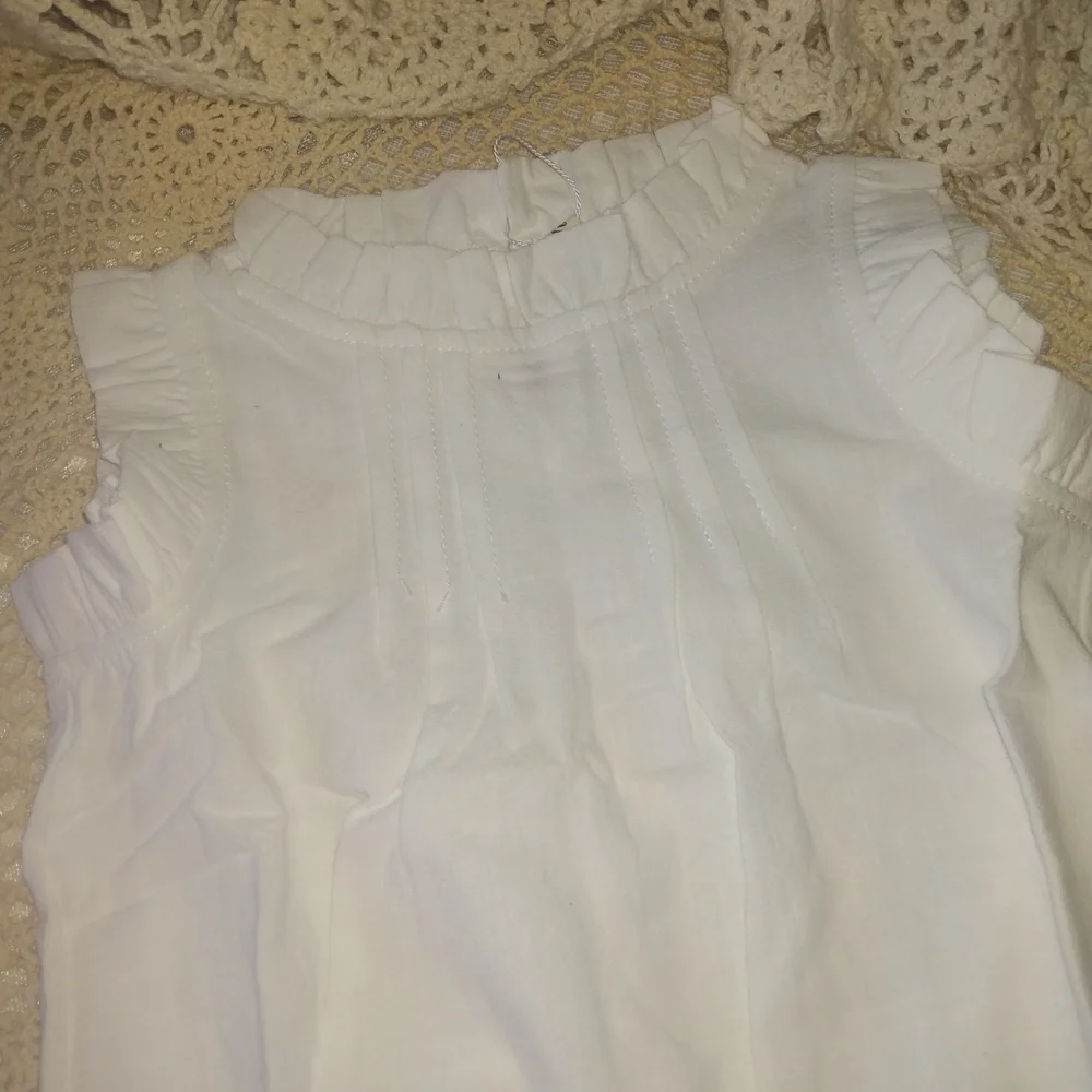 White Ruffled Kids Romper - Picture 4 of 4
